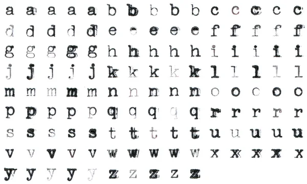 复古的类型化的字母表 — 图库照片