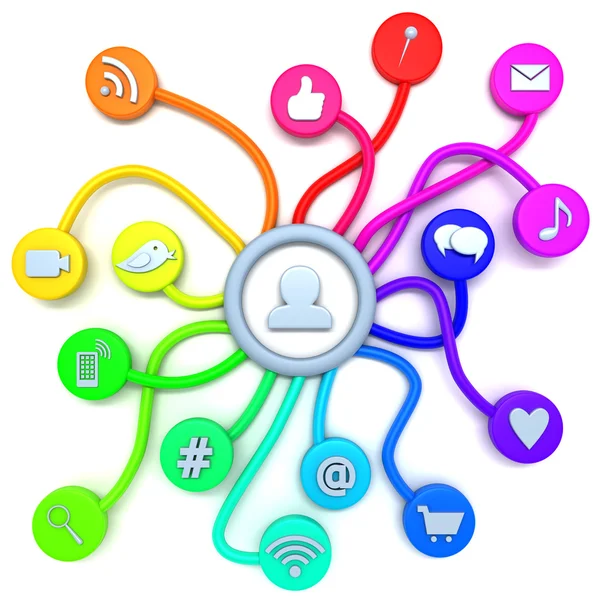 Social media connections — Stock Photo, Image