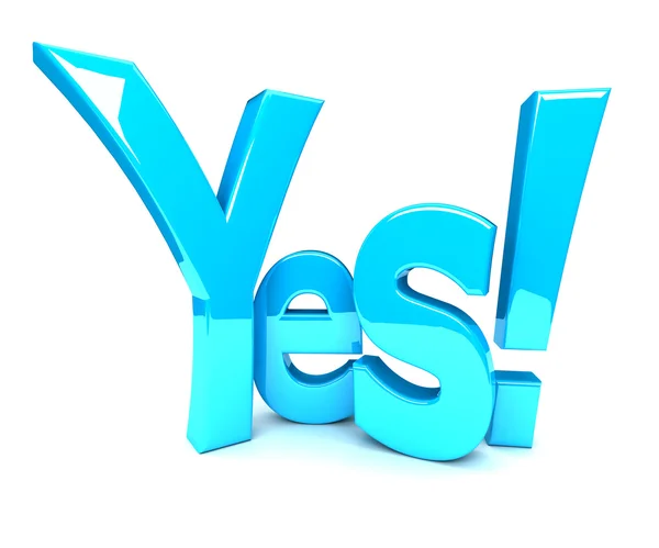 Yes - 3d text — Stock Photo, Image