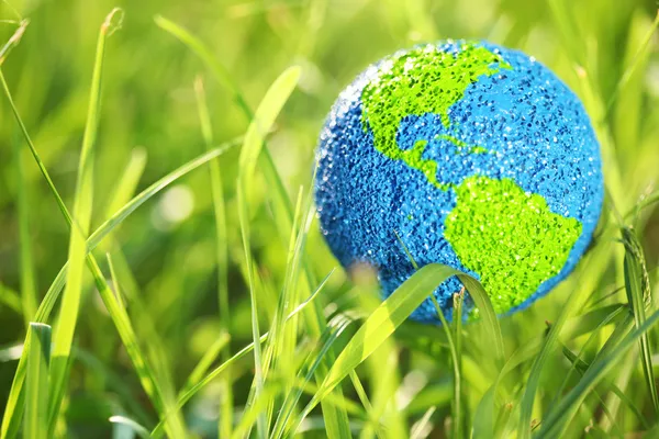 Earth in grass — Stock Photo, Image