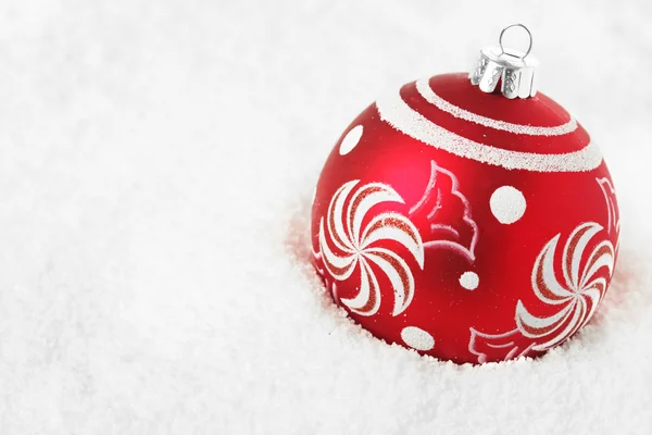 Christmas decoration in snow — Stock Photo, Image