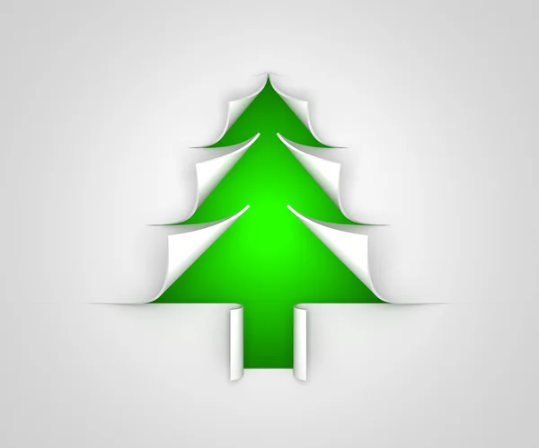 Boże Narodzenie drzewo papieru curl — Zdjęcie stockowe