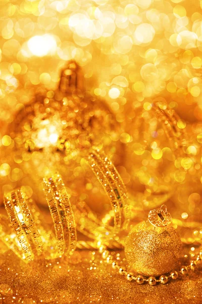金色圣诞背景 — 图库照片