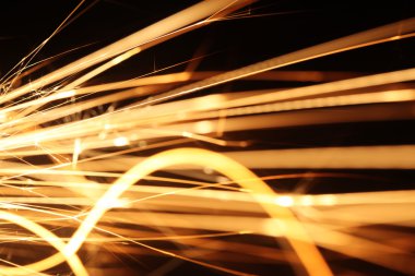 closeup sparks