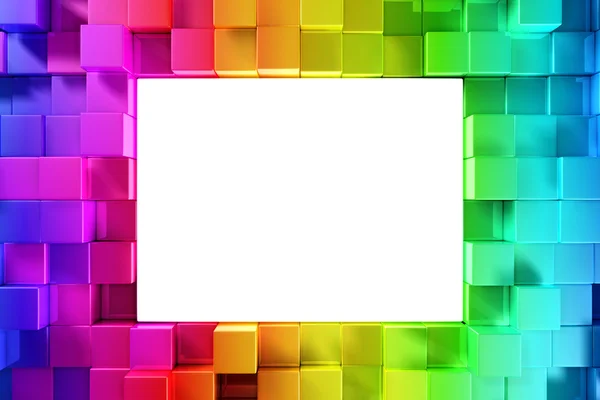 Rainbow of colorful blocks — Stock Photo, Image