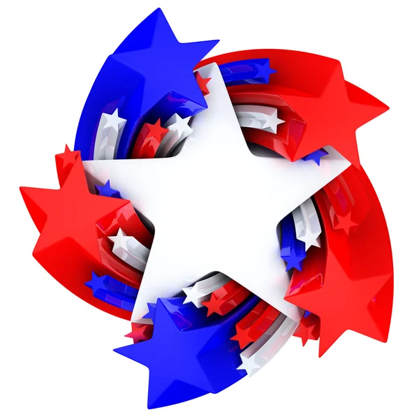 Red, white and blue stars — Stock Photo, Image