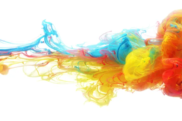 Tinta de colores en el agua — Foto de Stock