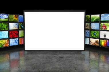 TV ekraan görüntüleri ile