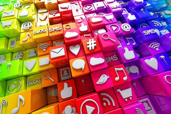 Social media icons — Stock Photo, Image