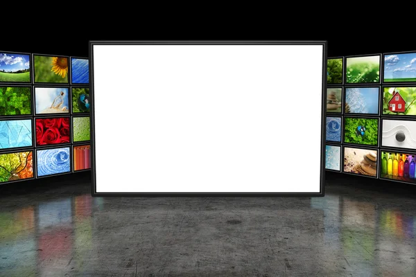 TV ekram z obrazów — Zdjęcie stockowe