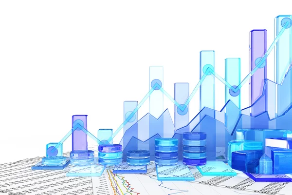 Business chart background — Stock Photo, Image