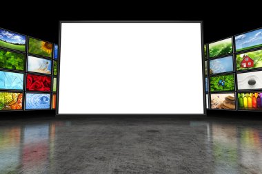 TV ekraan görüntüleri ile