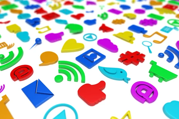 Social media symbols background — Stock Photo, Image