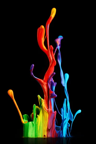 Kleurrijke verf spatten — Stockfoto