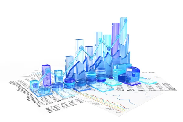 Business chart background — Stock Photo, Image