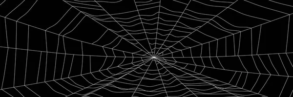 Groot Wit Spinnenweb Zwart Render — Stockfoto