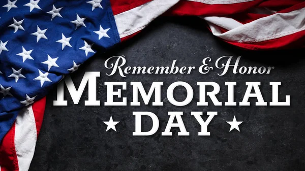 Americká Vlajka Nad Memorial Day Text Wallpaper Pro Usa Memorial — Stock fotografie