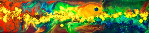 Ink Paint Mixing Swirling Rainbow Colors Colorful Abstract Background — ストック写真