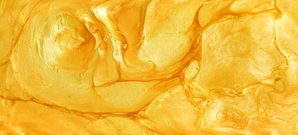 Marbled Sparkling Gold Paint Luxurious Golden Background Glittering Metallic Effect — Stockfoto