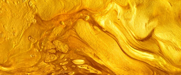 Marbled Sparkling Gold Paint Luxurious Golden Background Glittering Metallic Effect — Fotografia de Stock