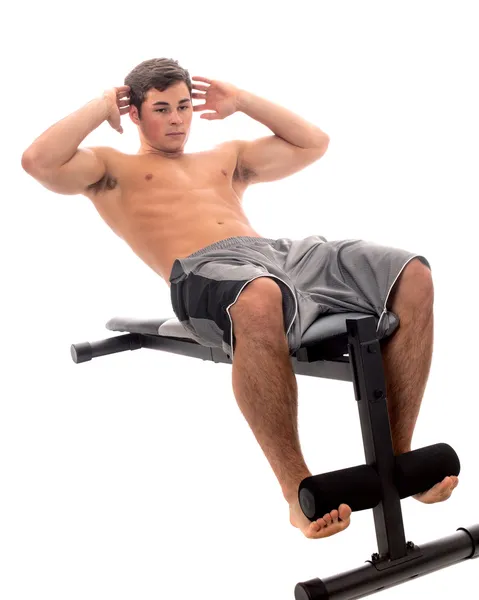 Sit-up cvičení — Stock fotografie