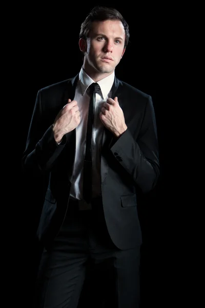 Man in Black Suit — Stock Photo, Image