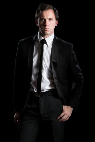 Man in Black Suit — Stock Photo, Image