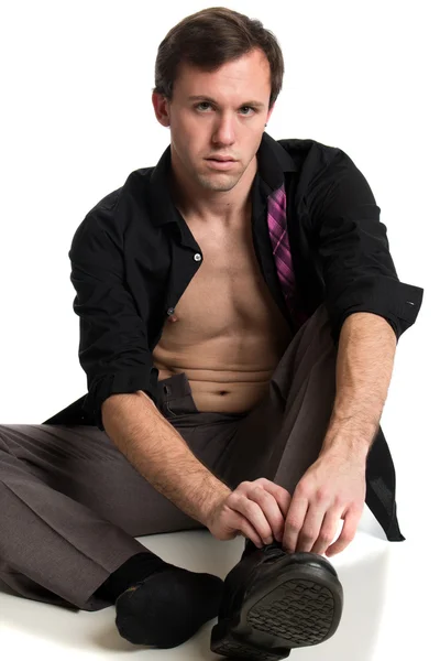 Well Dressed Man... Undressing — Stock Photo, Image