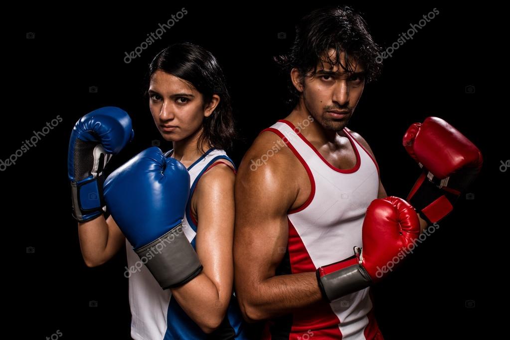 Male and Female Boxers — Stock Photo © nickp37 45053205