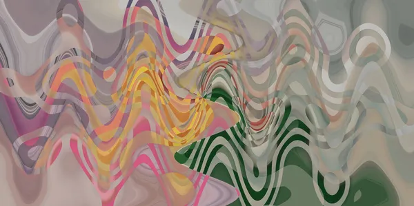 Helle Trendige Beige Hintergrund Hellgrüne Umrisse Verschiedene Pastelltöne Trendige Nude — Stockfoto