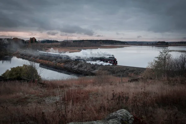 Rusia Karelia Este Orașul Sortavala Istoric Vechi Tren Aburi Vagon — Fotografie, imagine de stoc