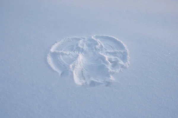 Angelo Forma Neve Fresca Inverno — Foto Stock
