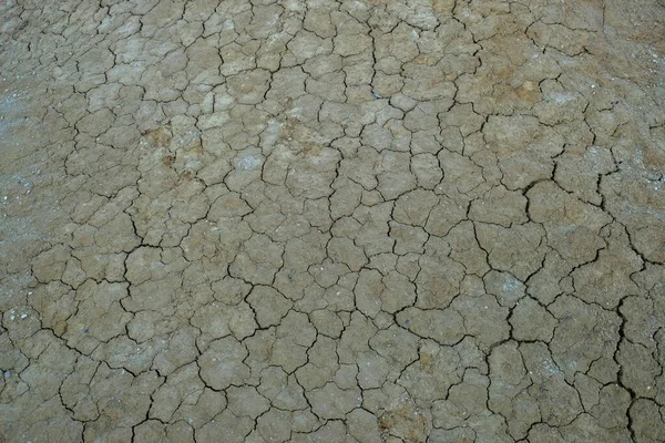 Hintergrund Von Trockener Rissiger Erde Oder Lehm Der Wüste — Stockfoto