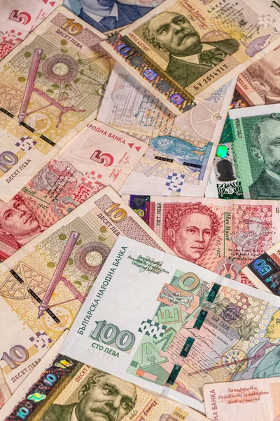 保加利亚列弗钞票的组合 提供了很好的选择 可用来说明商业 演示等主题 — 图库照片