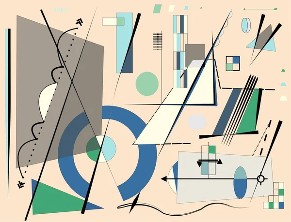 Soyut mavi bej arka plan, dışavurumculuk sanat tarzı 19-14