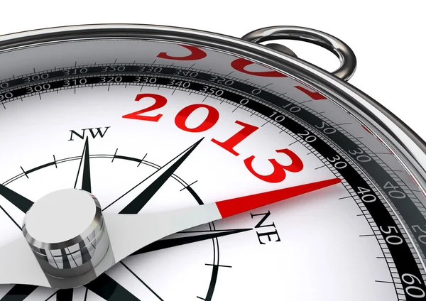 New year 2013 conceptual compass — Stock Photo, Image