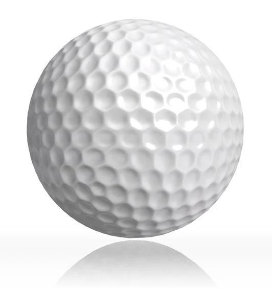 Bola de golfe no fundo branco — Fotografia de Stock