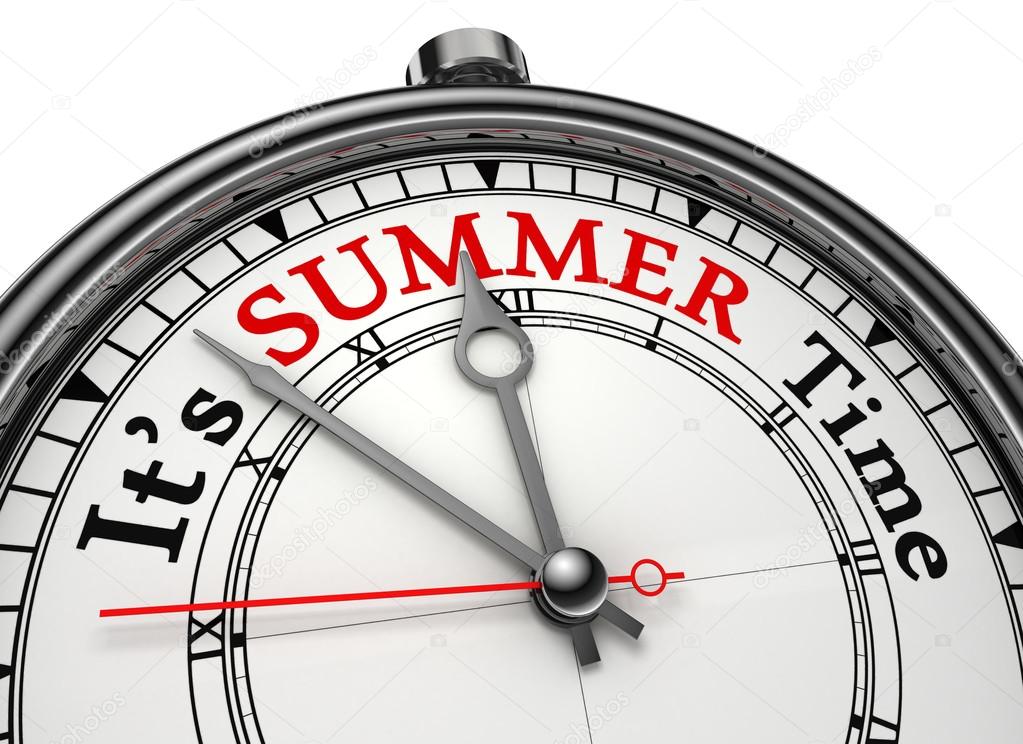 Summer time concept clock