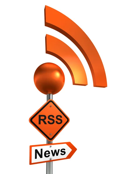 Rss road sign — Stock Photo, Image