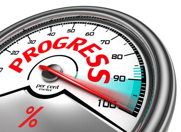 Progress conceptual meter — Stock Photo, Image