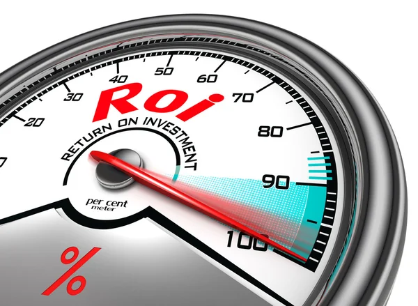 ROI conceptuele meter — Stockfoto