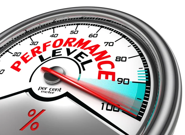 Nível de desempenho medidor conceitual — Fotografia de Stock