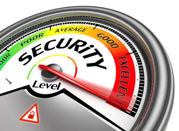 Security level conceptual meter — Stock Photo, Image