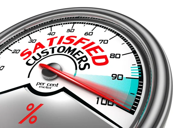 Satisfied customers conceptual meter — Stock Photo, Image