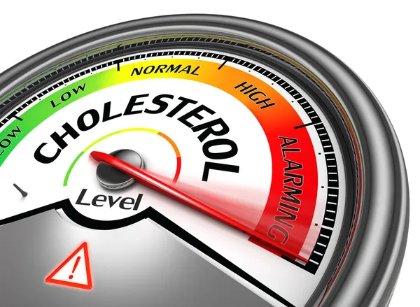 Nível de colesterol medidor conceitual — Fotografia de Stock