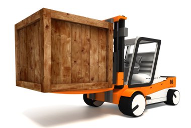 cajón de madera transporte de elevador de horquilla