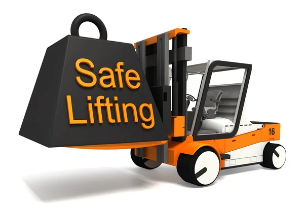 Safe lifting sign black weight — Stock Photo, Image