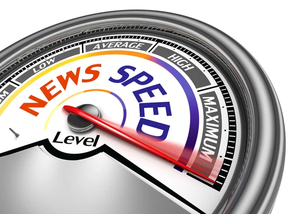 News speed conceptual meter — Stock Photo, Image