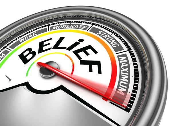 Belief conceptual meter — Stock Photo, Image