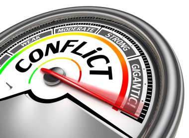 conflict conceptual meter clipart